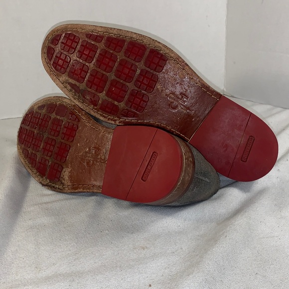 Cole Haan Men\'s Gray Suede Wingtip Oxfords with Red Laces
